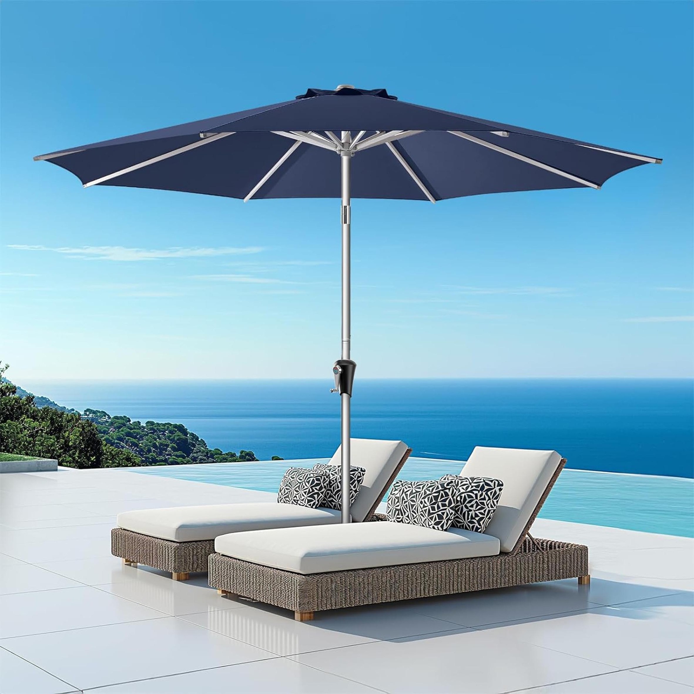 Customized Sun Parasols Garden Umbrella Outdoor Beach Parts Patio Hotel Pool Umbrellas With Logo