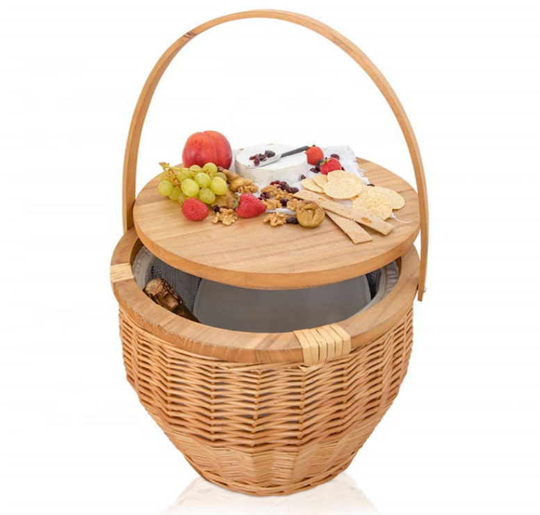 Hot Selling Cheap Custom Empty Wicker Picnic Basket Round Picnic Baskets