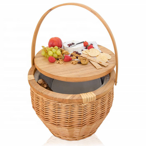 Hot Selling Cheap Custom Empty Wicker Picnic Basket Round Picnic Baskets