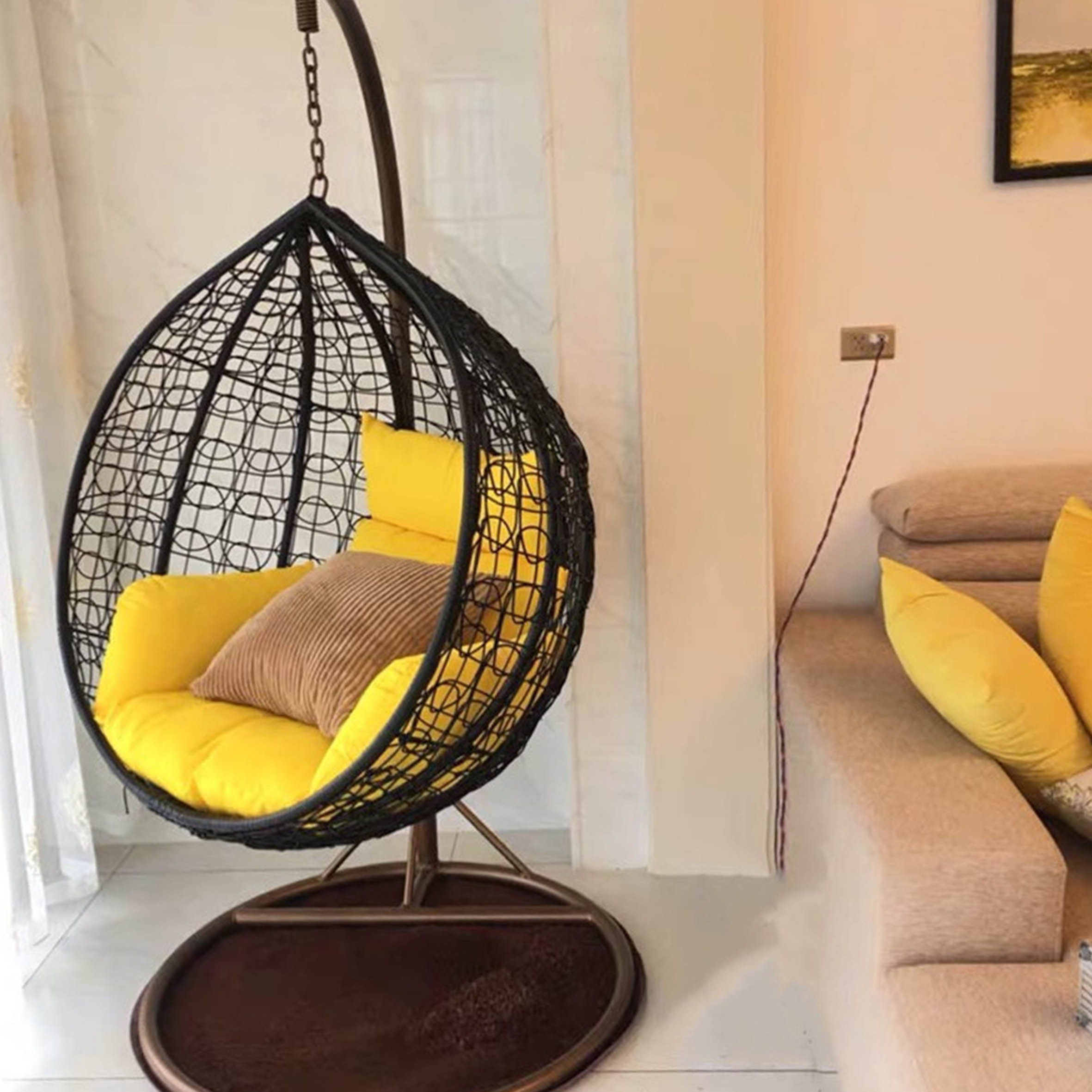 hot sale luxury special design living room bedroom gold,metal ball bubble egg hanging swing leisure lounge chair furniture/