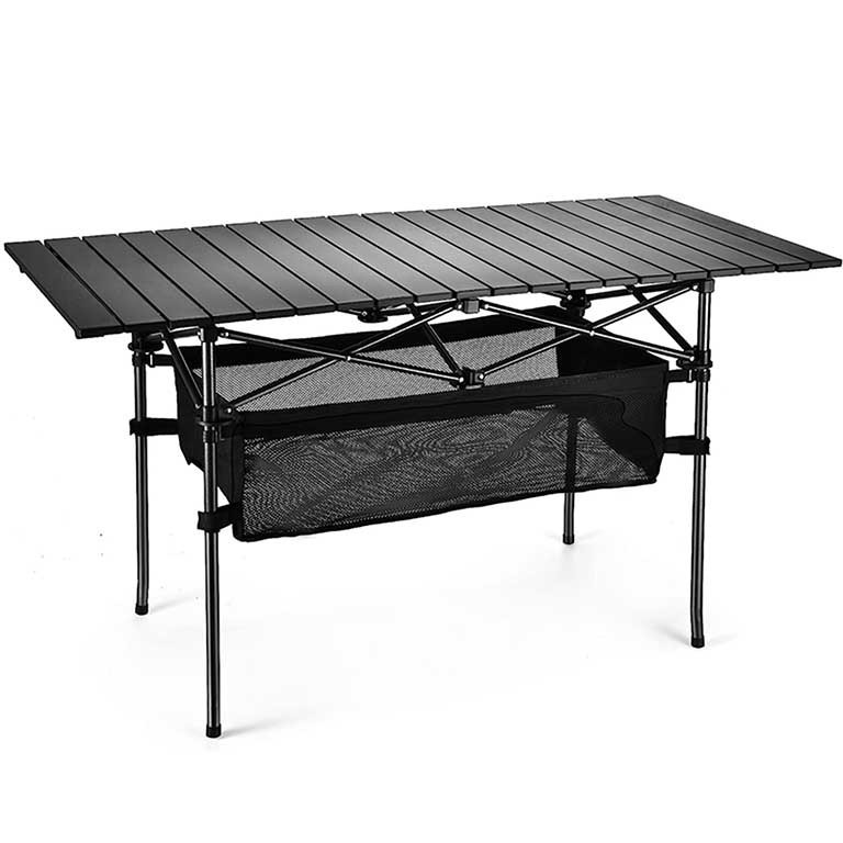 Lightweight Metal Net Table Portable Barbecue Cooking Picnic,Camping Table Briefcase Type Hand-Carry Folding Outdoor Tables/