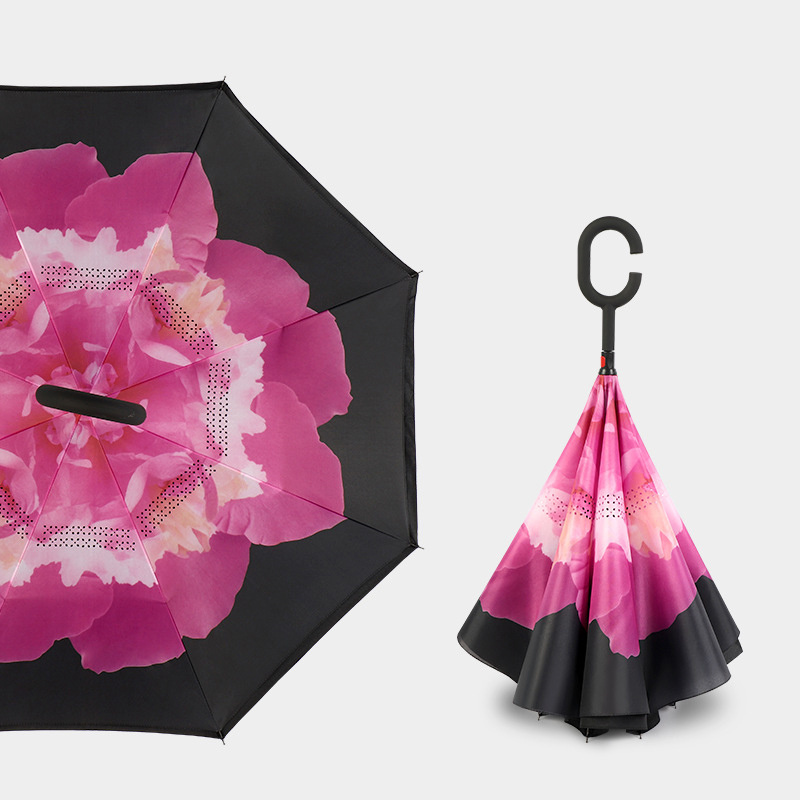 Reinforced fiber reverse Umbrellas,simple creative advertising gift Umbrellas sunshine and rain Umbrellas/