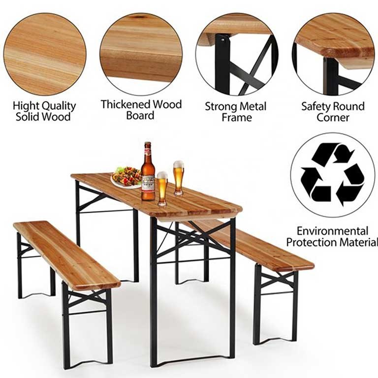 New Design Outdoor Foldable Picnic Bamboo Board Iron Portable,Easy Folding Camping Kitchen Grids Tables Draining Rack/