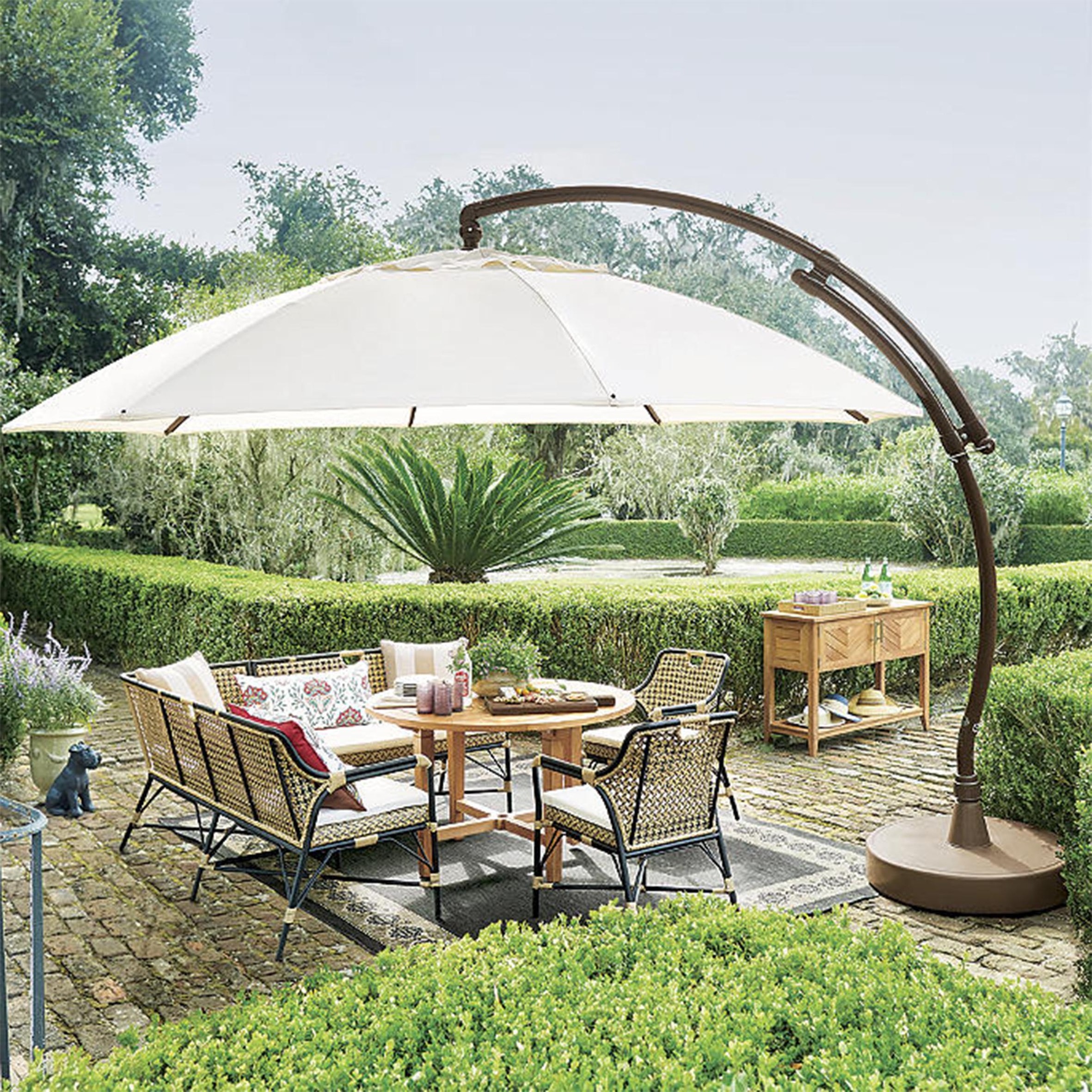 Wholesale Chinese Double Layer Outdoor White Wooden Beach Garden Parasol Patio Umbrella