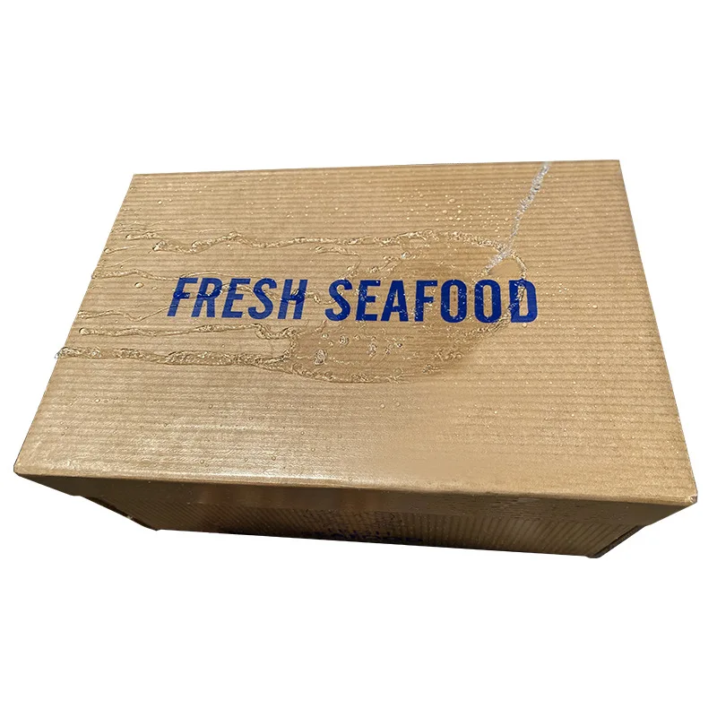 Custom Large Heavy Duty Corrugated Cardboard Fish Box Agriculture Paper Box Waterproof Wax Shipping Box For Seafood