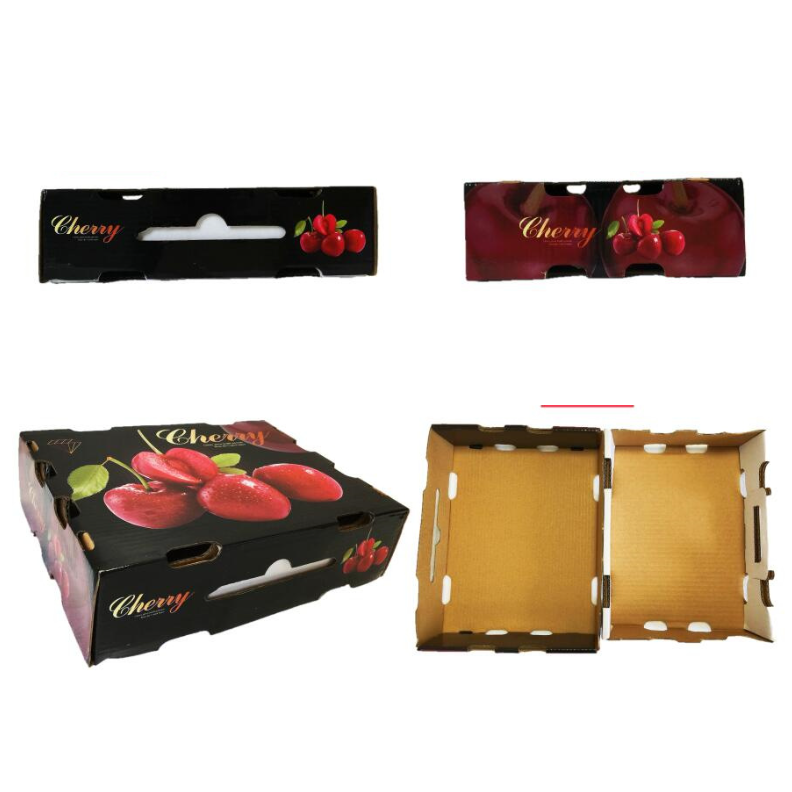 Free Design Fruits Apples Oranges Tomato Banana Blueberry Strawberry Cherry Avocado Packaging Cardboard Shipping Box