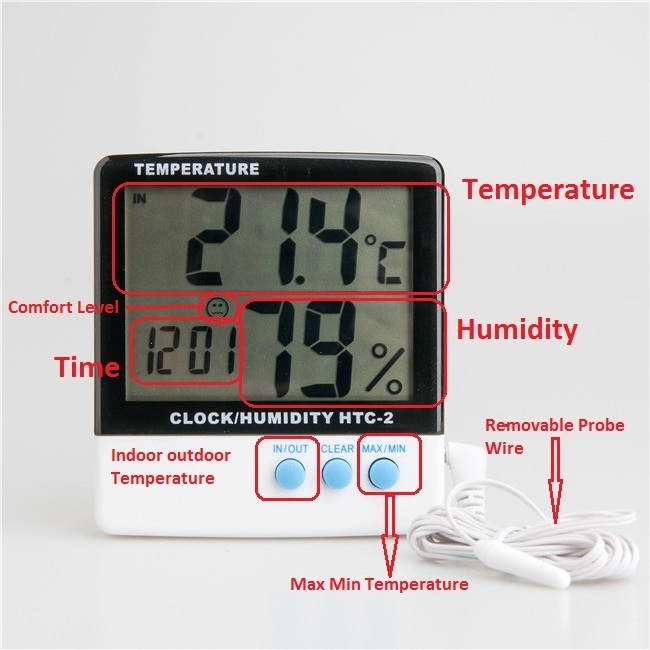 Household Incubator Probe Max Min Indoor Outdoor Digital Electronic Thermometer hydroponics cultivate grower temperature meter