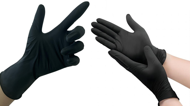 GMC  Food Home Law Enforcement Tattoo Black Disposable Nitrile Gloves Powder Free Large XL For Auto Repair Wildely Use