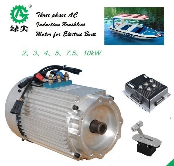 7.5KW Battery powered electric boat AC motor