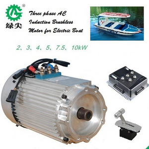 7.5KW Battery powered electric boat AC motor