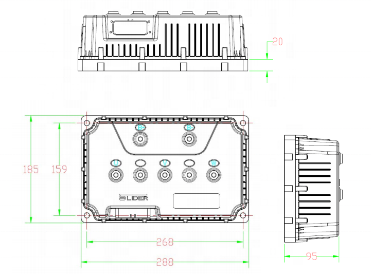 15kw 144v AC Induction motor speed controller for EV