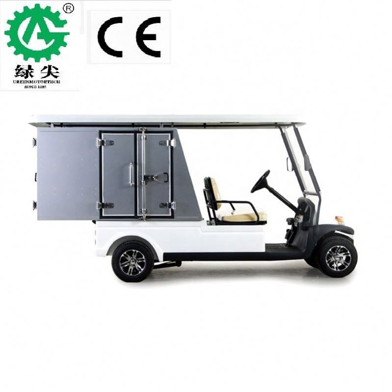 factory powerful  electric golf buggy food catering or housekeeping club car with stainless steel box used in hotel and resort