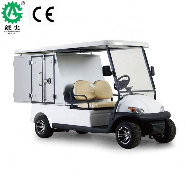 factory powerful  electric golf buggy food catering or housekeeping club car with stainless steel box used in hotel and resort