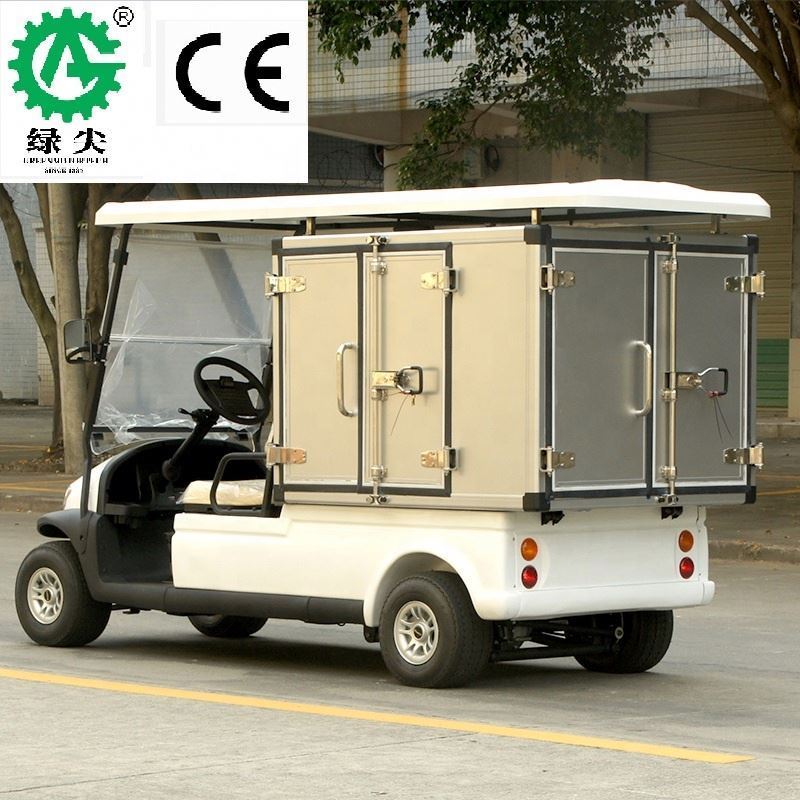 factory powerful  electric golf buggy food catering or housekeeping club car with stainless steel box used in hotel and resort