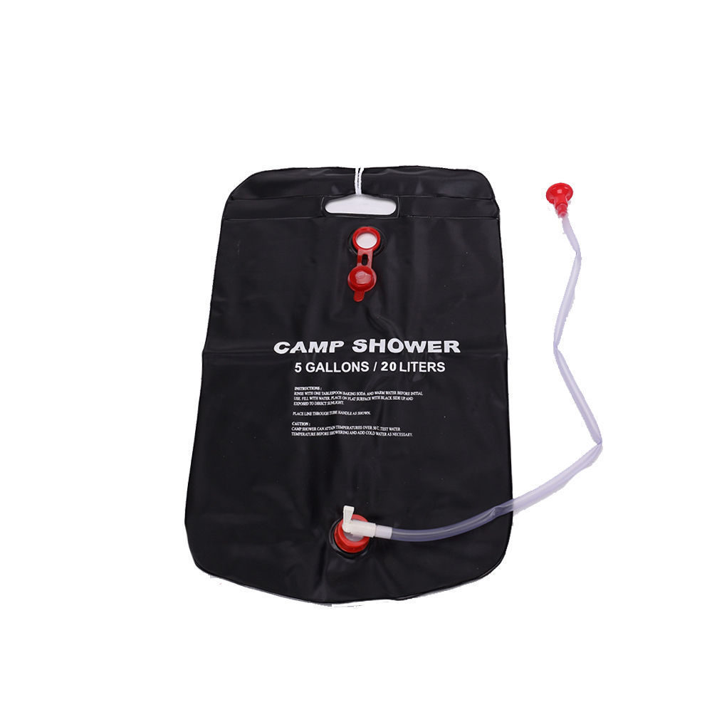 Camp shower pipe bag solar energy heated portable pvc shower bag for outdoor camping travelling beach shower