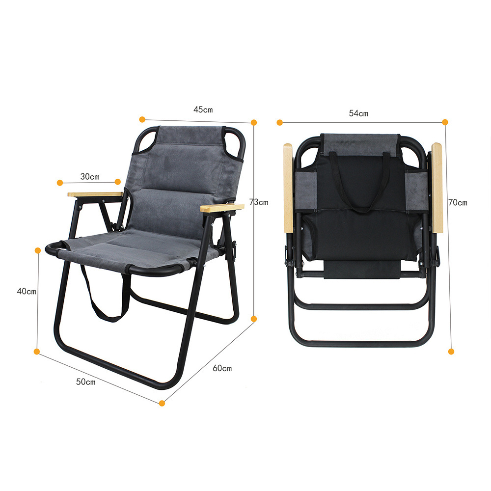 Pipe Oxford Beach Foldable Lounge Chair Single Backrest Portable Steel Wholesale Outdoor for Fishing Camping Folding Chair