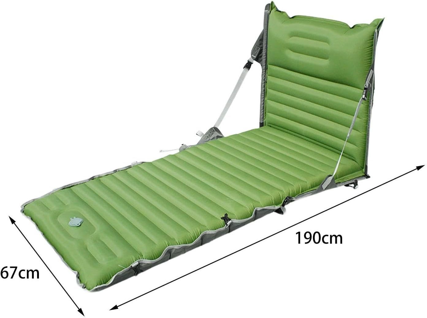 Factory Direct Outdoor Inflatable Folding Sleeping Pad Chair Dual-use Mat Chair Camping Single Person Inflatable  Bed