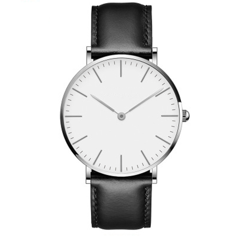 2022 Best Gift For Men New Fashion Simple 40mm Commute Minimalist Relogio Masculino Leather Belt Men Quartz Watches