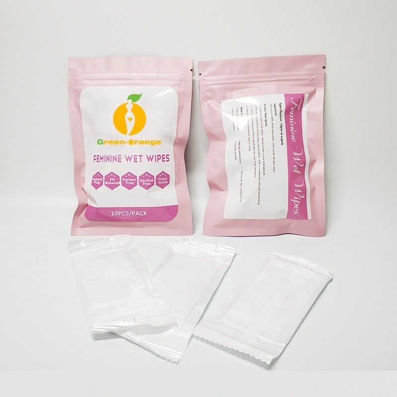 private label Natural ingredients Individually Wrapped Feminine yoni sex wipes for vagina