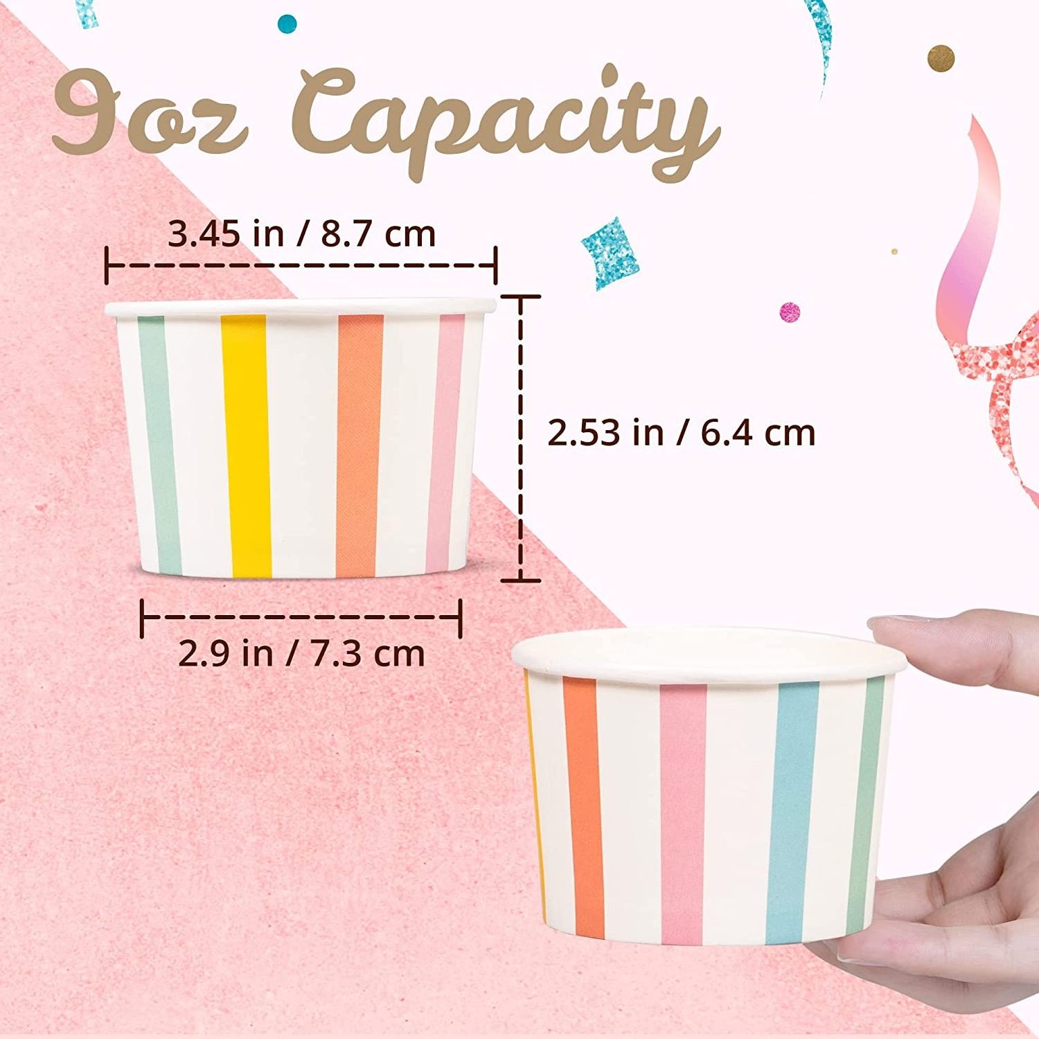 Custom Logo 8 12 16Oz Disposable Food Grade Packaging Biodegradable Ice Cream Wrapping Paper Soup Cup With Lid