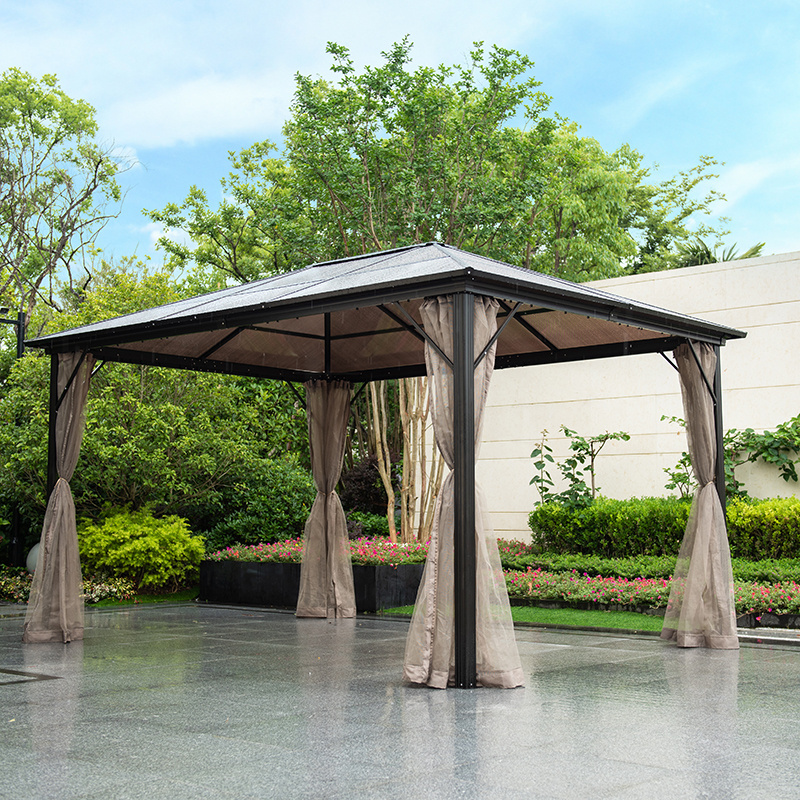 Outdoor home anti-mosquito aluminum furniture gazebo pergola garden shade afternoon tea leisure gazebo