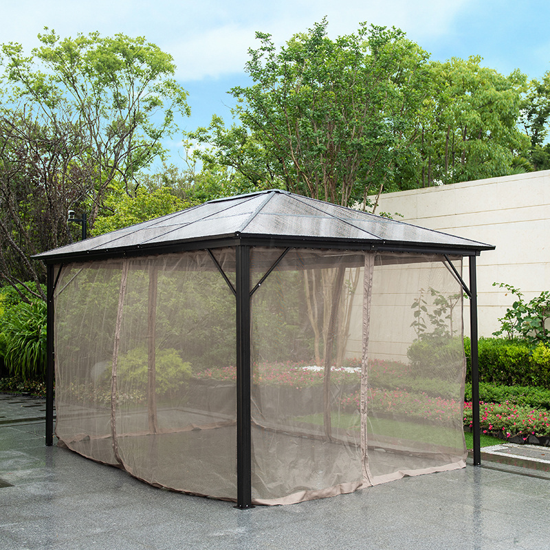 Outdoor home anti-mosquito aluminum furniture gazebo pergola garden shade afternoon tea leisure gazebo