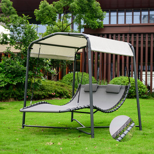 Hot selling modern outdoor patio swing chair two seat patio swin outdoor furniture hotel sun lounger garden patio swing chair