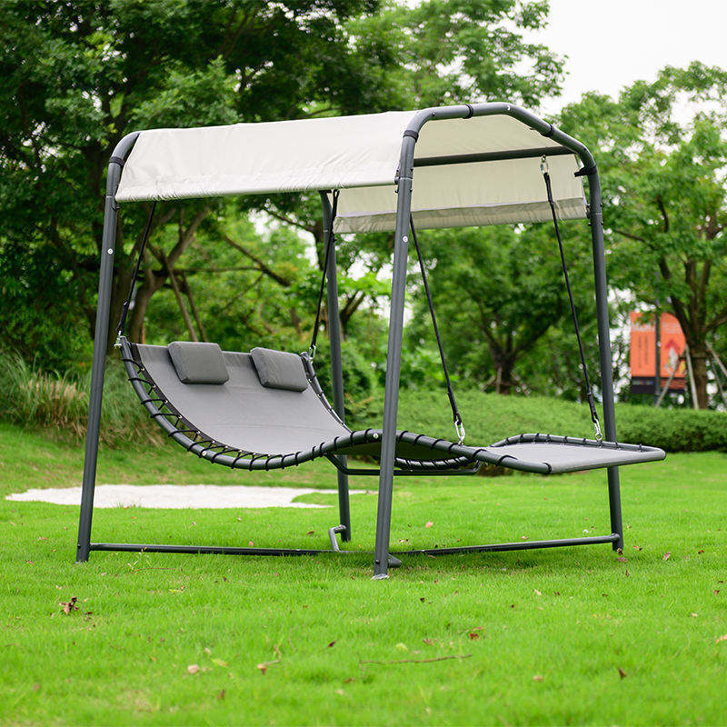 Hot selling modern outdoor patio swing chair two seat patio swin outdoor furniture hotel sun lounger garden patio swing chair