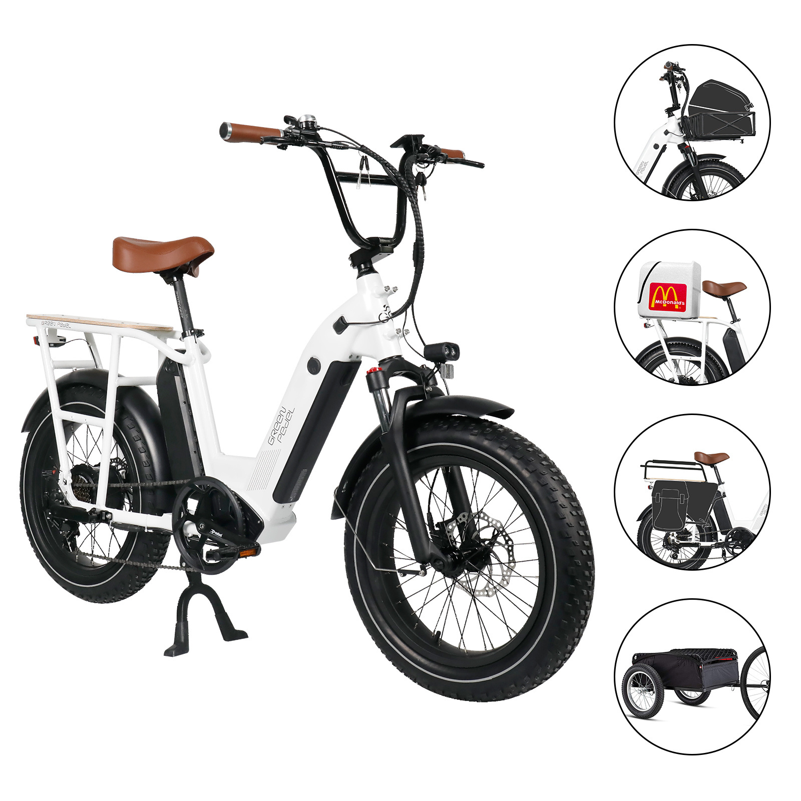 GreenPedel Design low step thru Lady Frame cargo ebike Women Electric Bike Fat Tire ebike from China