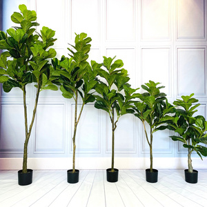 60cm 90cm 120cm 150cm 180cm 210cm Wholesale ficus lyrata banian tree excellent but cheap home artificial bonsai topiary trees