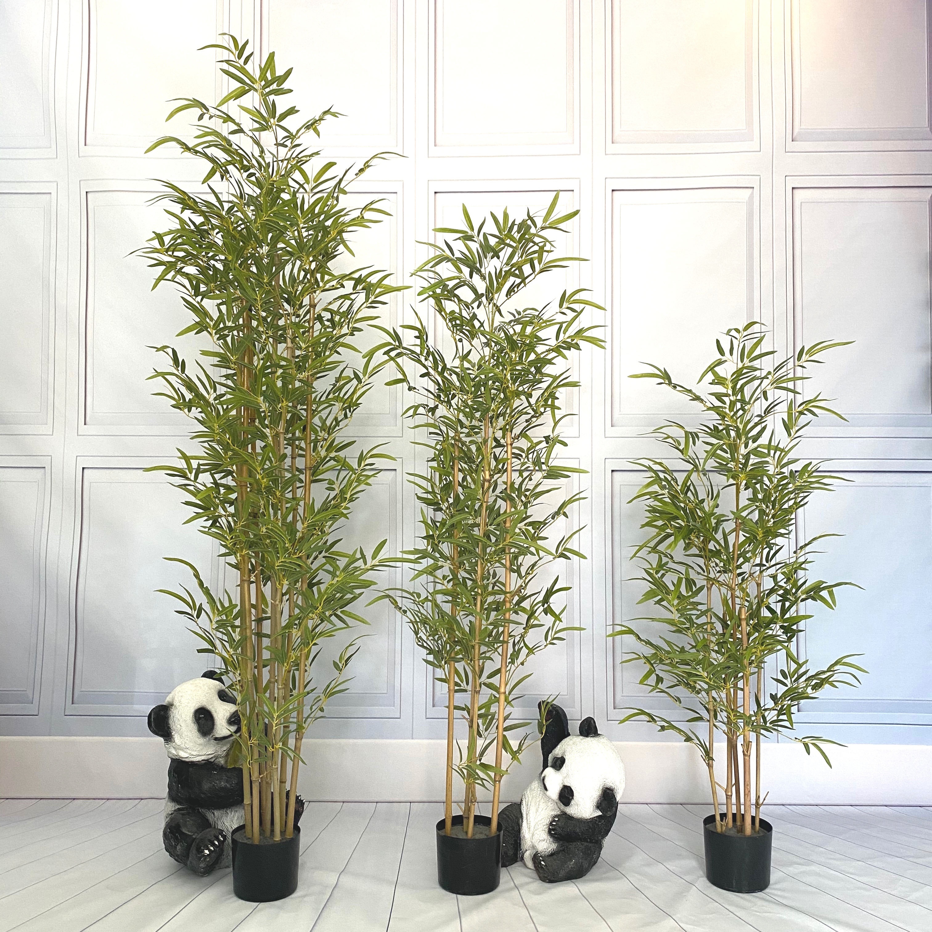 Wholesale indoor decoration simulation bamboo plant with pot customized plastic plants artificial bamboo tree