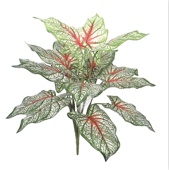 Artificial plants faux pampas plant artificial flowers artificial bonsai plant red Caladium for decoration