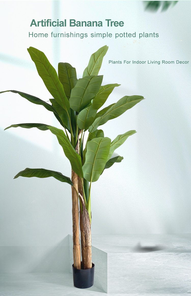 In Stock Wholesale Artificial Banana Plants Bonsai Trees Outdoor Indoor Decorative Artificial Plant Tree