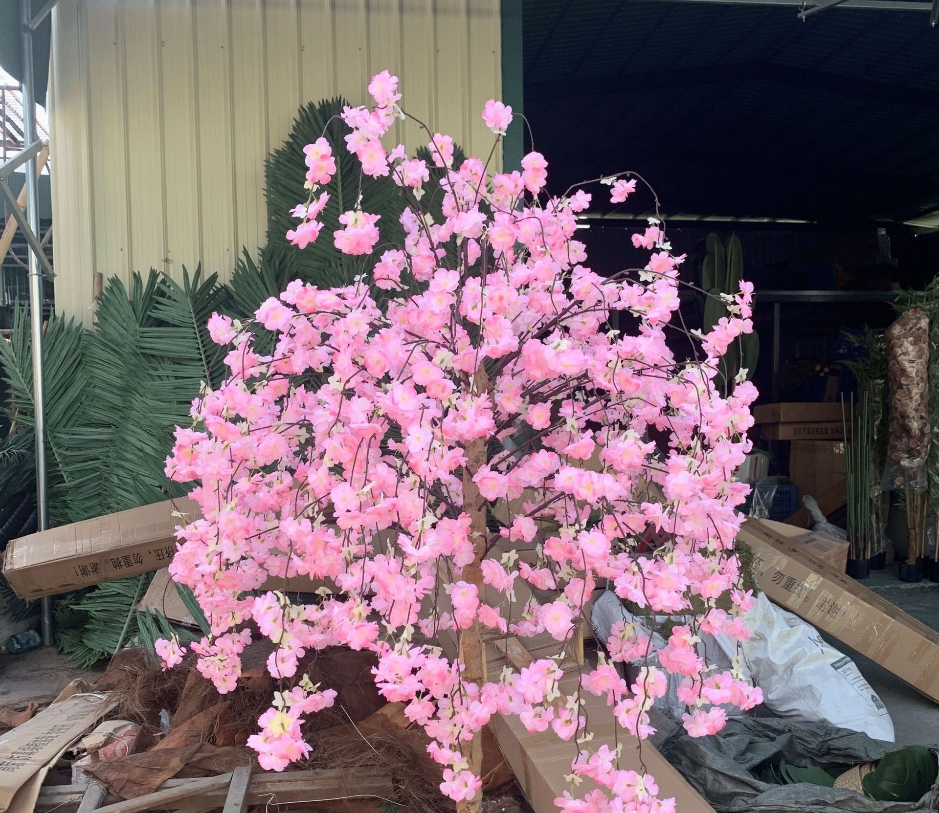 Factory wholesale simulation flower cherry tree home decoration  simulation cherry tree peach tree landscape