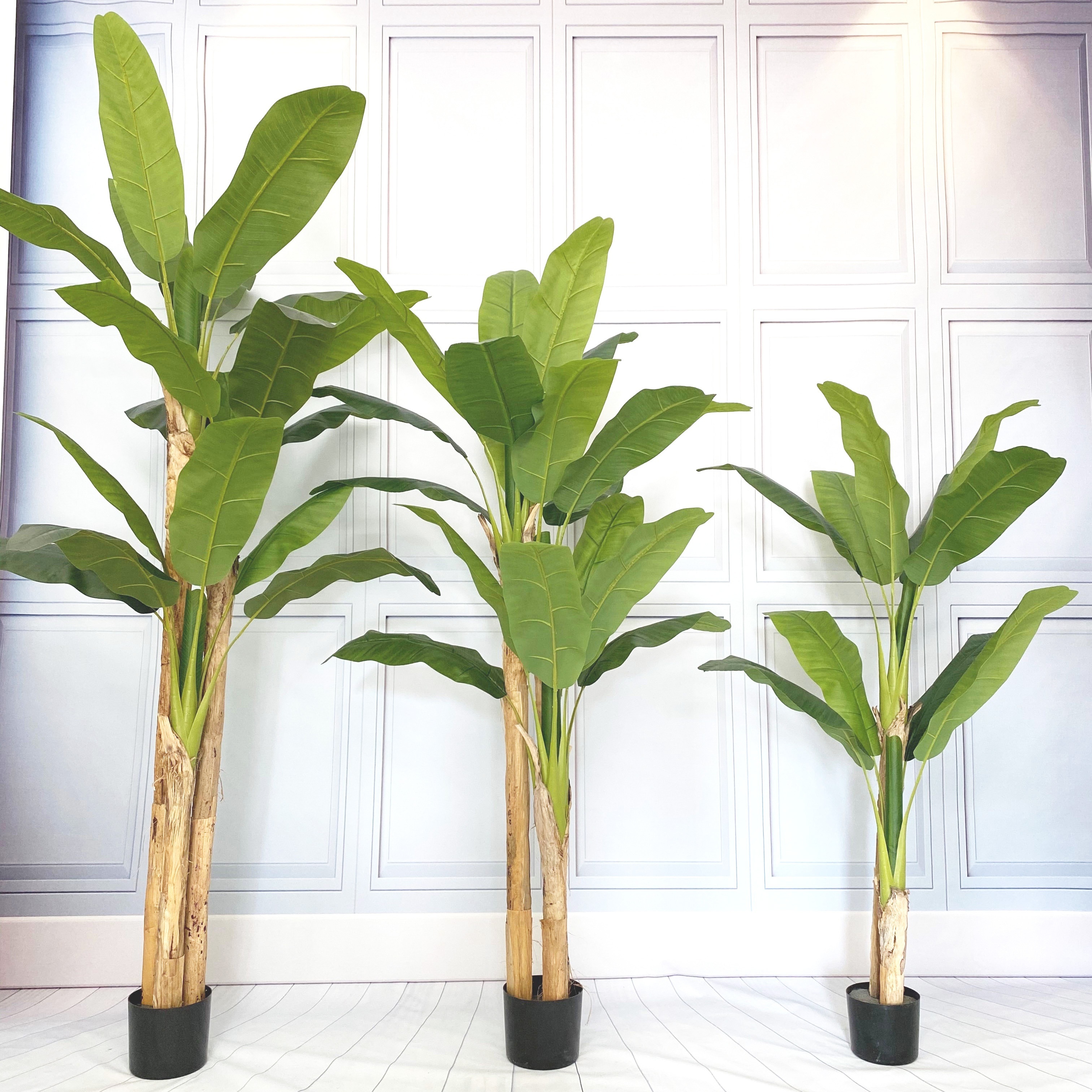 In Stock Wholesale Artificial Banana Plants Bonsai Trees Outdoor Indoor Decorative Artificial Plant Tree