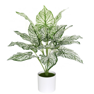 China factory high quality fake flower artificial bonsai plant white Caladium