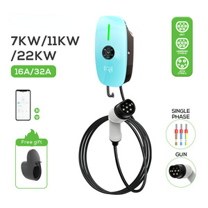 7Kw 11Kw Type 2 Ev Charger Socket 11Kw 3Phase Ac Ev Charger Wallbox 22K Ev Charging Station High Quality