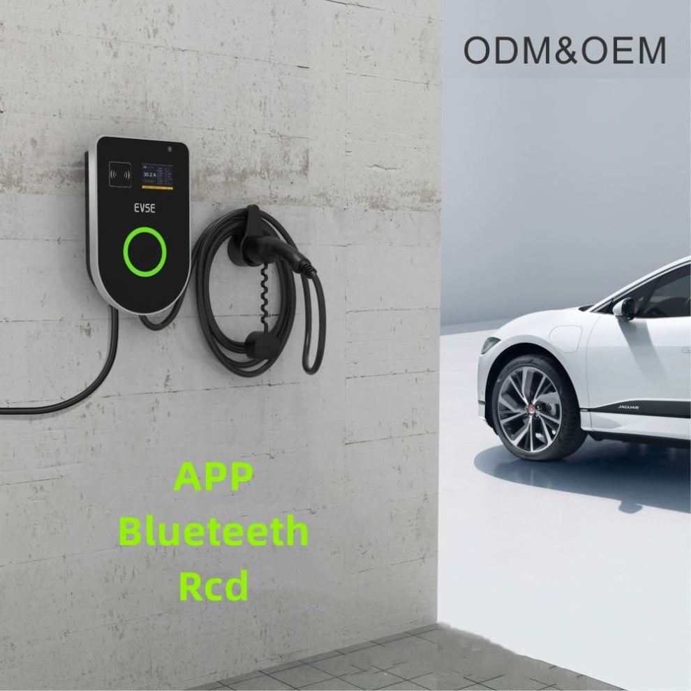 EV Charger OCPP Type 2 Charge Cable 11kw Wallbox 7kw 11kw 22kw 3 phase RFID Electric Car Charging Station with APP