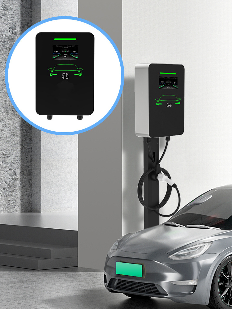 7KW Home Wall-Mounted Electric Vehicle Charger 22KW AC Output Power with RFID Card wallmounted ev charger