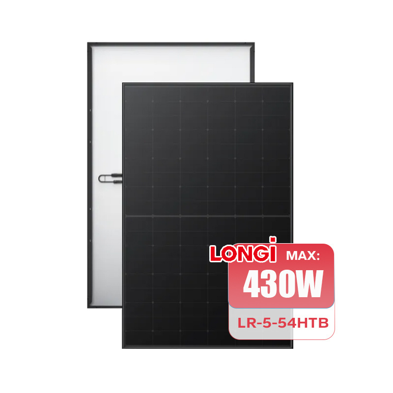 Longi 410W 415W 420W 425W 430W 435W full black Solar Module Half Cell Solar Panel For Home Solar Panels