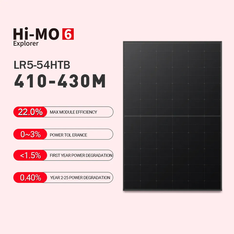 Longi 410W 415W 420W 425W 430W 435W full black Solar Module Half Cell Solar Panel For Home Solar Panels