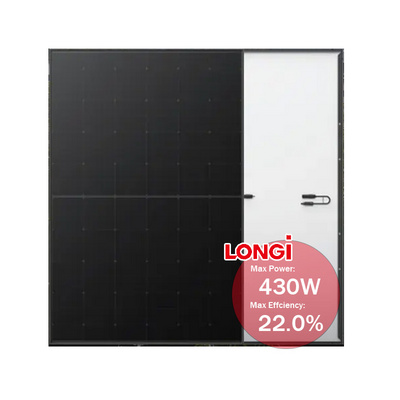 EU USA warehouse Longi 410W 415W 420W 425W 430W full black frame pv module mono facial HPBC solar panel