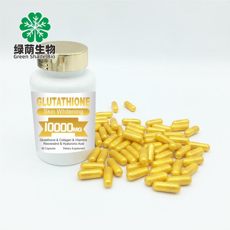 USA Hot Selling OEM/ODM 10000MG Glutamax Glutathione Skin Whitening Pills Glutathione Gold Capsules Whitening Skin