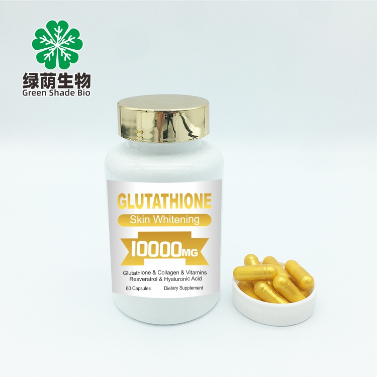 USA Hot Selling OEM/ODM 10000MG Glutamax Glutathione Skin Whitening Pills Glutathione Gold Capsules Whitening Skin