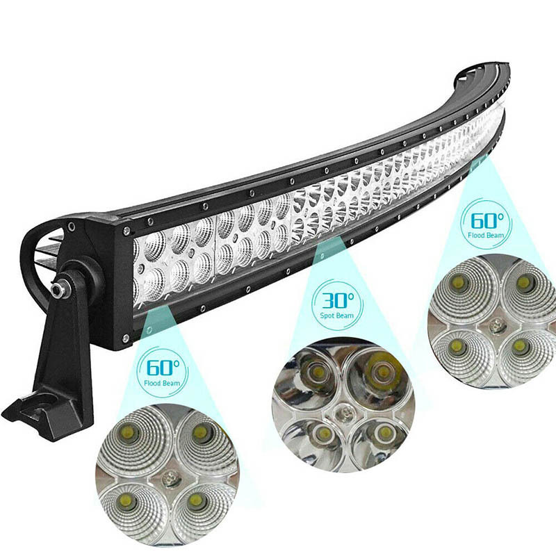 LED Bar Curved/Straight Barra 15-52 Inches 4x4 Car Roof Lights Bar for Jeep Truck Wholesale 120 Watts white+Amber