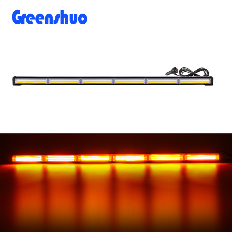 COB Roof Single Sided Yellow vip Light Bar Strobe Warning Light Bar For Truck School Bus Traffic