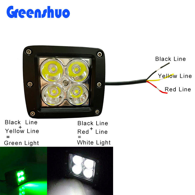 3Inch White Amber Blue Red Green Led Work Light Pods 12v Led Spotlight for Offroad Truck Car Driving Light Accessories