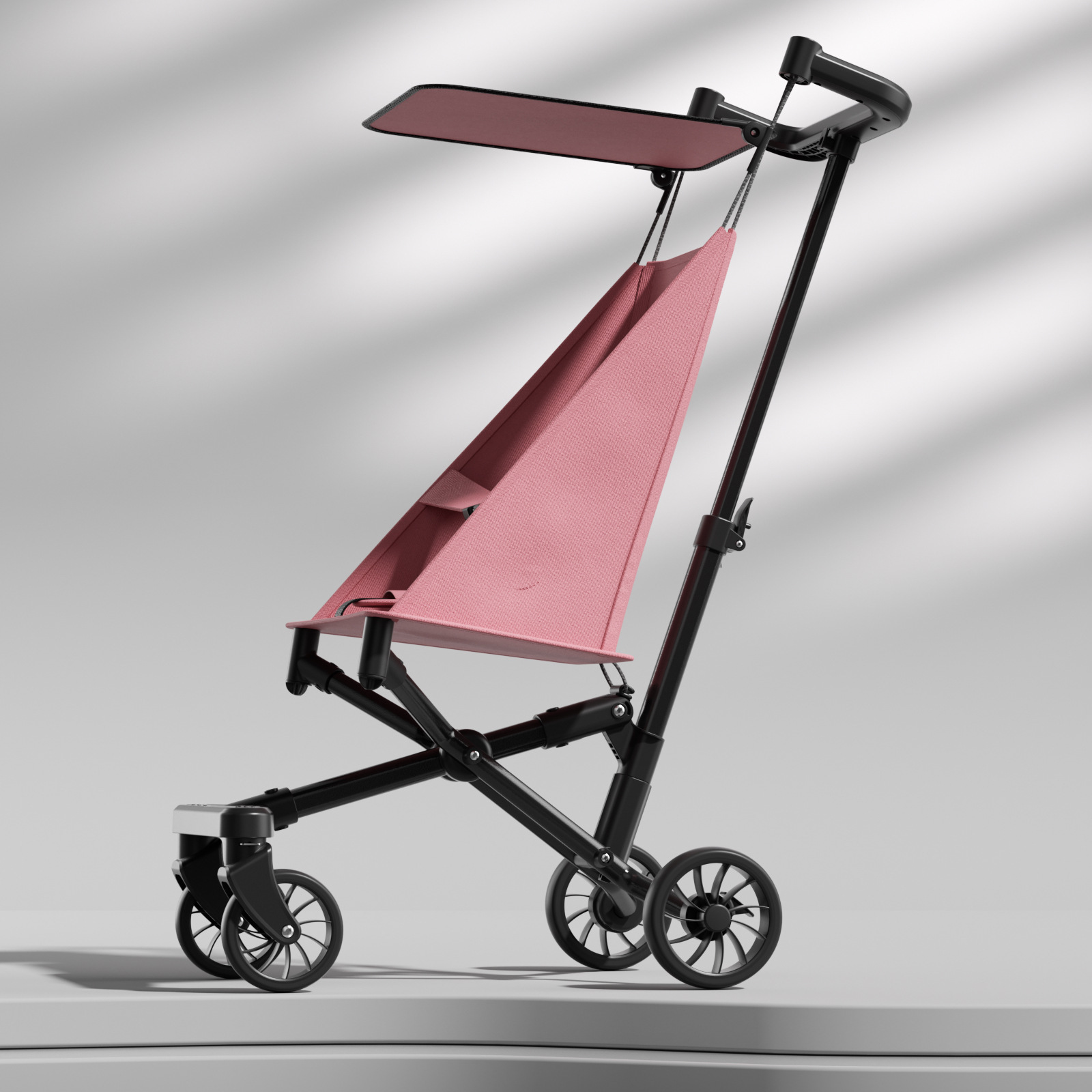 Ultra lightweight foldable pocket umbrella cart, station wagon, baby stroller