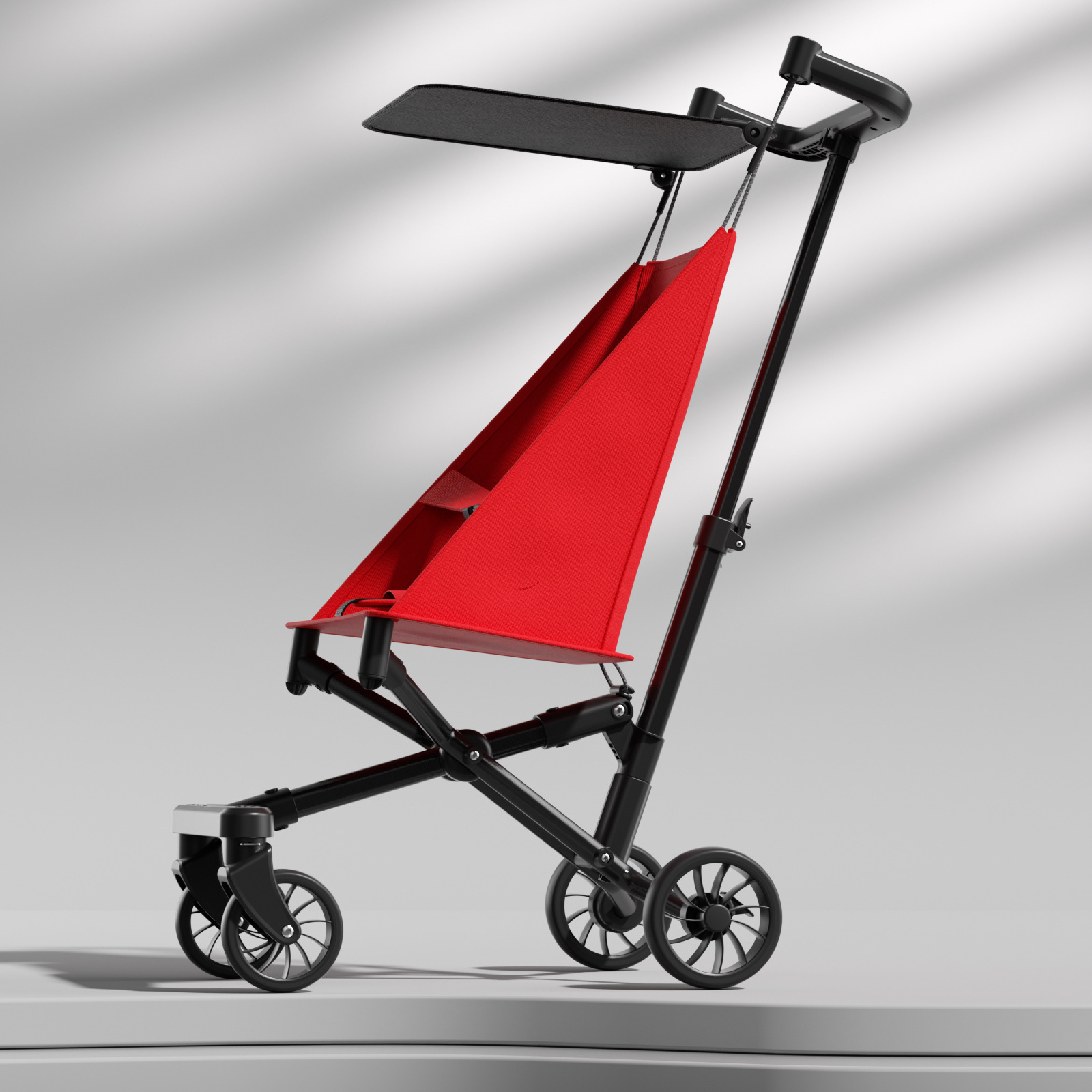 Ultra lightweight foldable pocket umbrella cart, station wagon, baby stroller