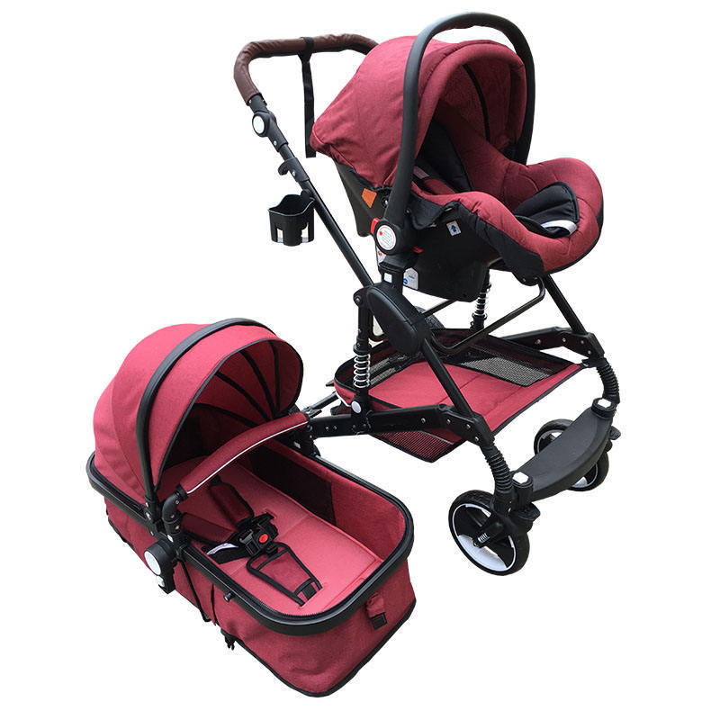 Newborn Baby Prams Stroller 3 in 1 Car Seat Strollers Walkers Carriers Travel Wagon Baby Strollers with Car Seat